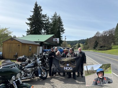 Willamette Valley Harley Owners Group (WVHOG) ride to Rose Bar and Restaraunt, Drain March 2026